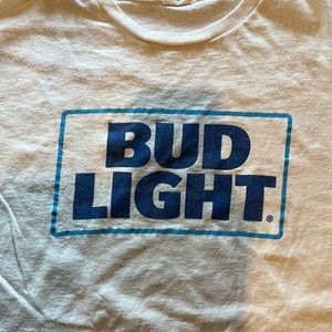 Vintage VTG destroyed Bud Light beer tee